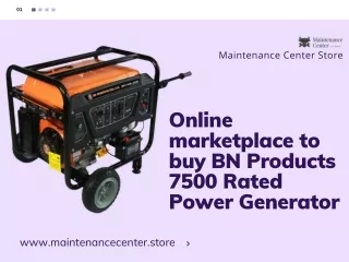 Online marketplace to buy BN Products 7500 Rated Power Generator