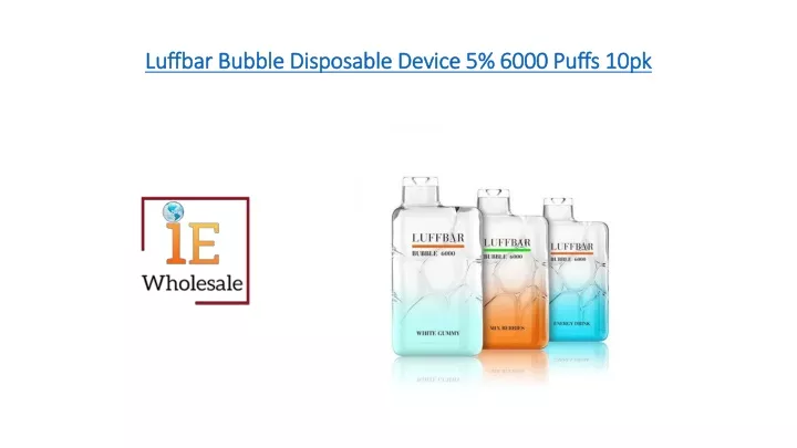 luffbar bubble disposable device 5 6000 puffs 10pk