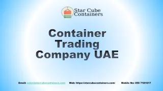 Container Trading Company UAE