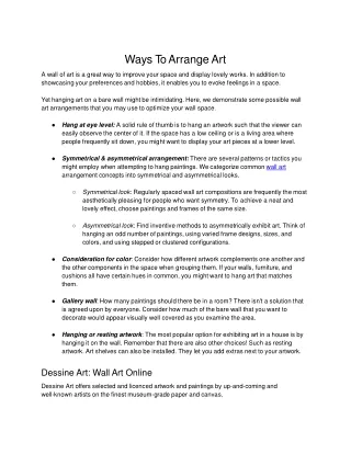 Ways To Arrange Art.docx