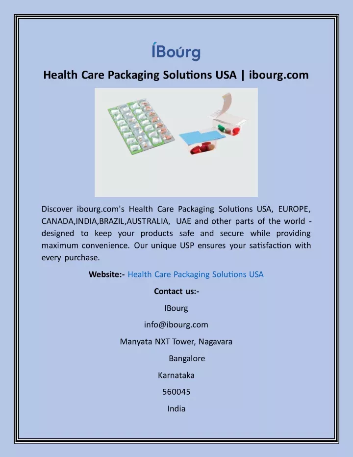 health care packaging solutions usa ibourg com