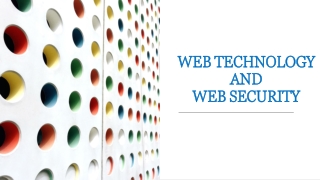web technology and web security