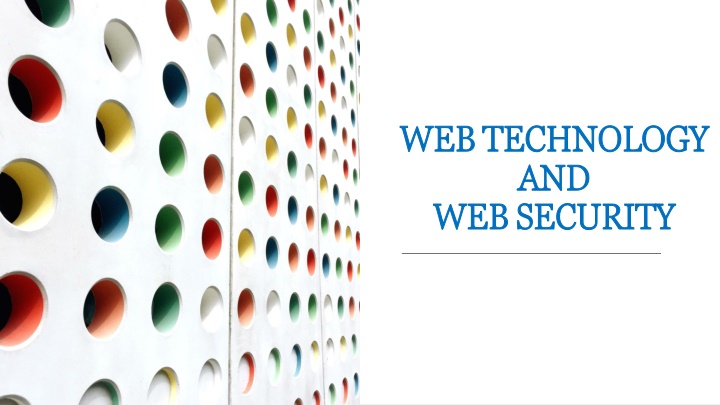web technology and web security