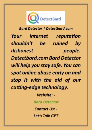 bard detector detectbard com