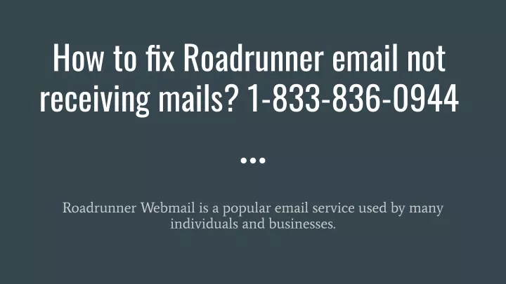 how to fix roadrunner email not receiving mails