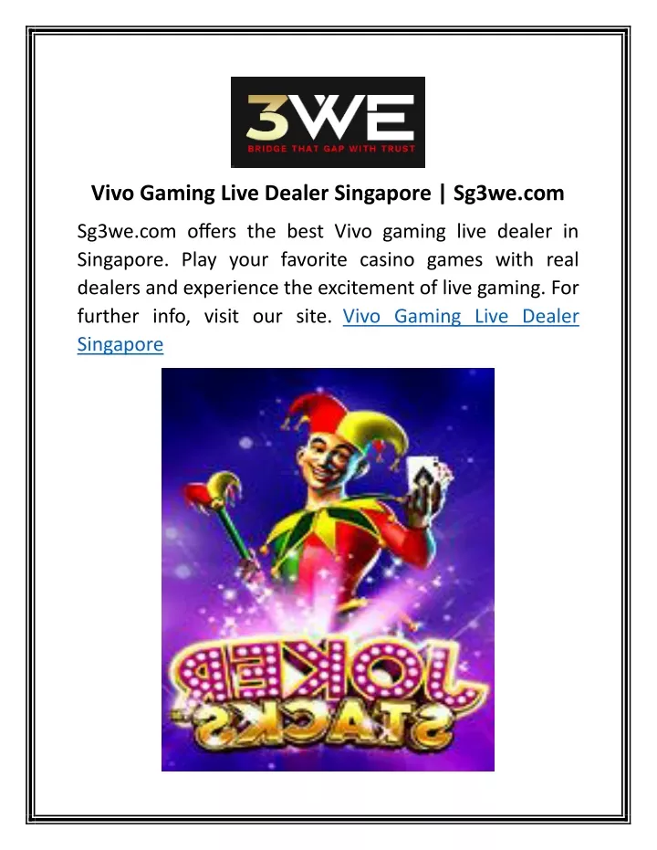 vivo gaming live dealer singapore sg3we com