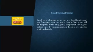 small carnival games