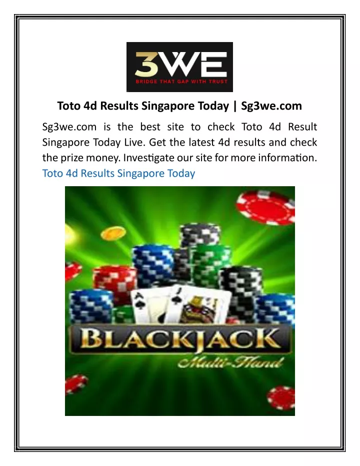 toto 4d results singapore today sg3we com