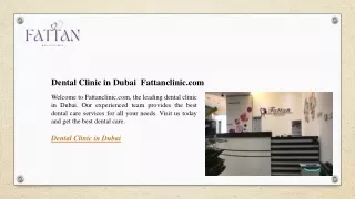 Dental Clinic in Dubai  Fattanclinic.com