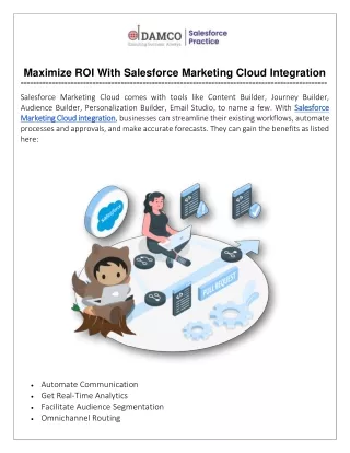 maximize roi with salesforce marketing cloud