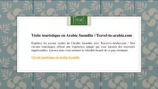 Visite touristique en Arabie Saoudite  Travel-to-arabia.com