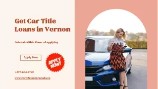 How can I get Car Title Loans in Vernon with bad credit?