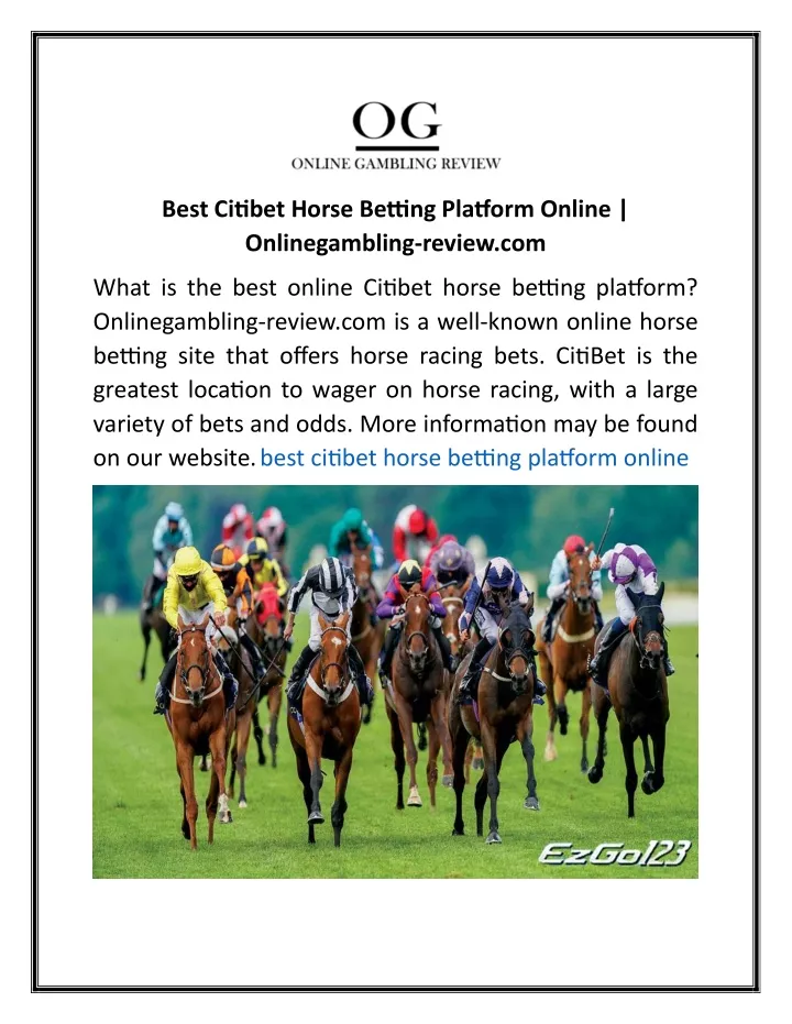 best citibet horse betting platform online