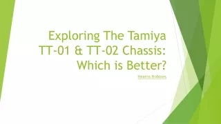 Exploring The Tamiya TT-01 & TT-02 Chassis