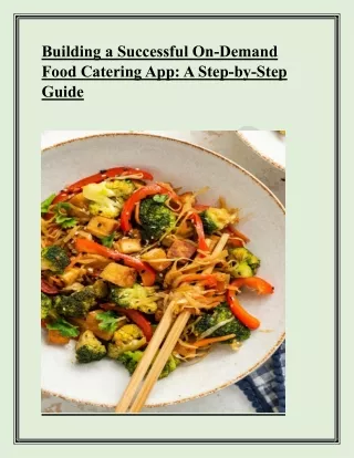 building a successful on demand food catering