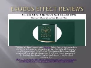 the item all these communities exodus effect