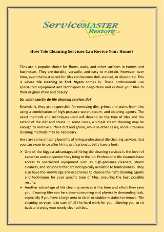 how tile cleaning services can revive your home