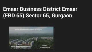 emaar business district emaar ebd 65 sector 65 gurgaon