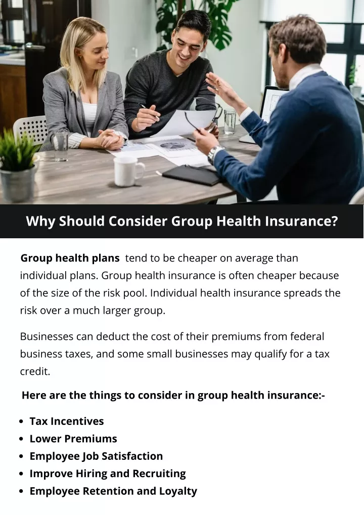 why should consider group health insurance