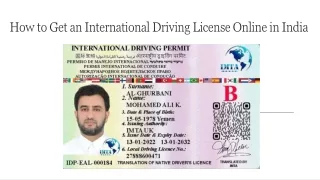 How to Get an International Driving License Online