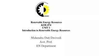 renewable energy resources koe 074 unit 1 introduction to renewable energy resources