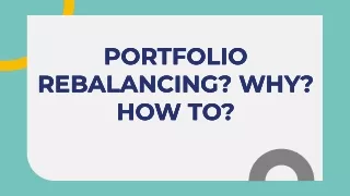 Portfolio Rebalancing Why How To - IIPO