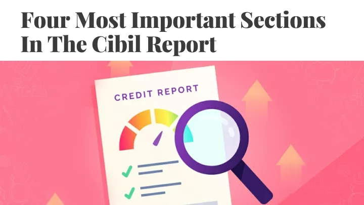 four most important sections in the cibil report