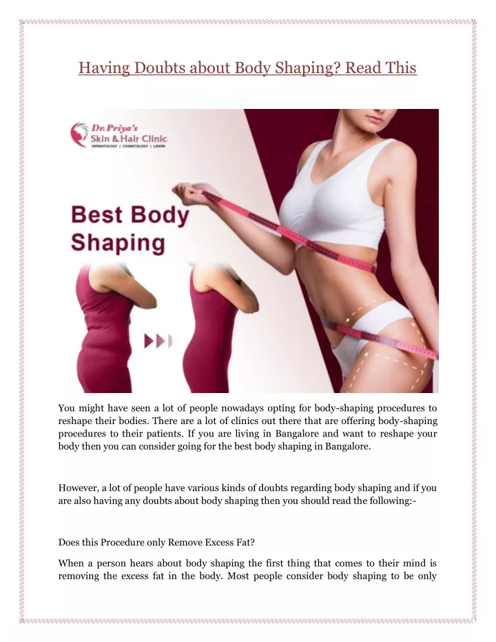 having doubts about body shaping read this