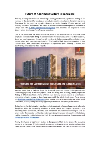 Future of Apartment Culture in Bangalore.docx