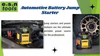 Benefits of An Automotive Battery Jump Starter