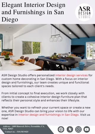 Elegant Interior Design and Furnishings in San Diego
