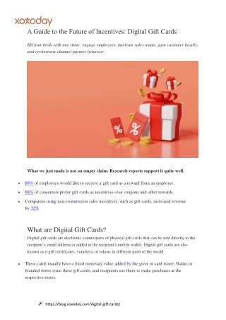 A Guide to the Future of Incentives Digital Gift Cards - Xoxoday Plum