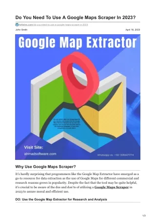 do you need to use a google maps scraper in 2023
