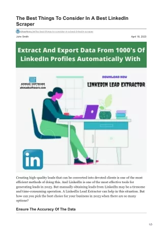 the best things to consider in a best linkedin