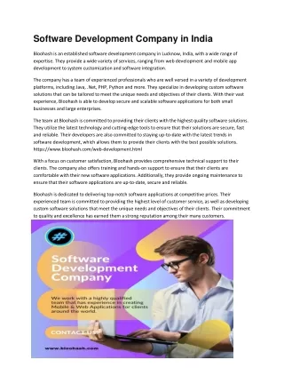 Software Development Company in India