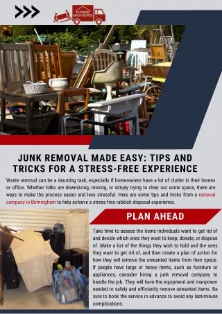 Junk Removal Made Easy: Tips and Tricks for a Stress-Free Experience