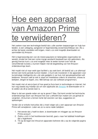 Hoe een apparaat van Amazon Prime te verwijderen