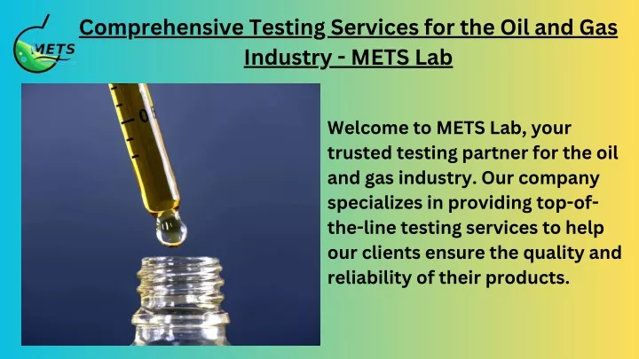 comprehensive testing services