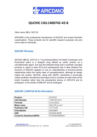 QUCHIC(1400742-42-8)-APICDMO