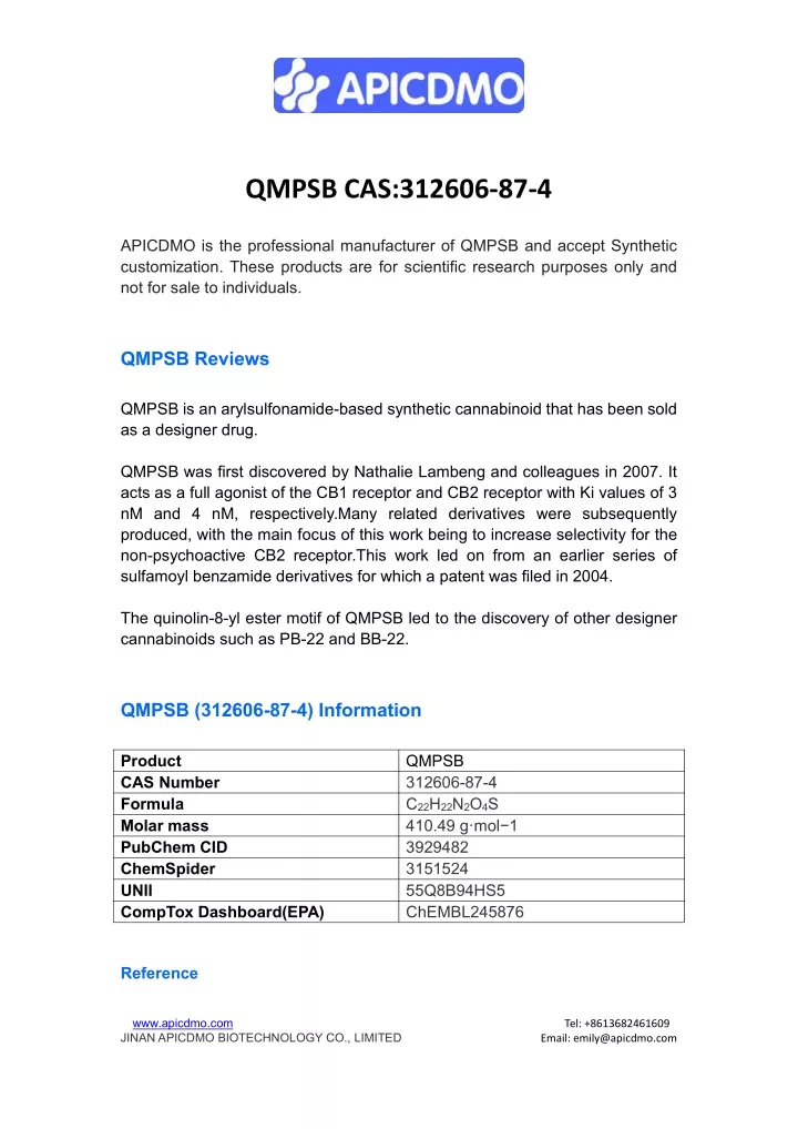 qmpsb cas 312606 87 4