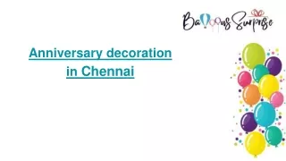 Anniversay decoration in chennai