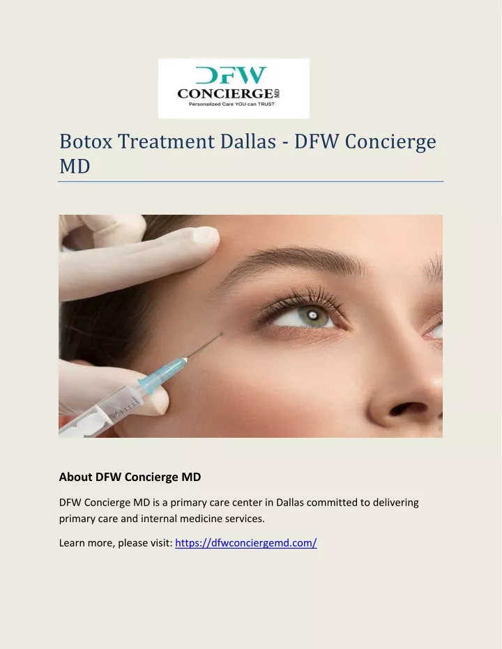 botox treatment dallas dfw concierge md