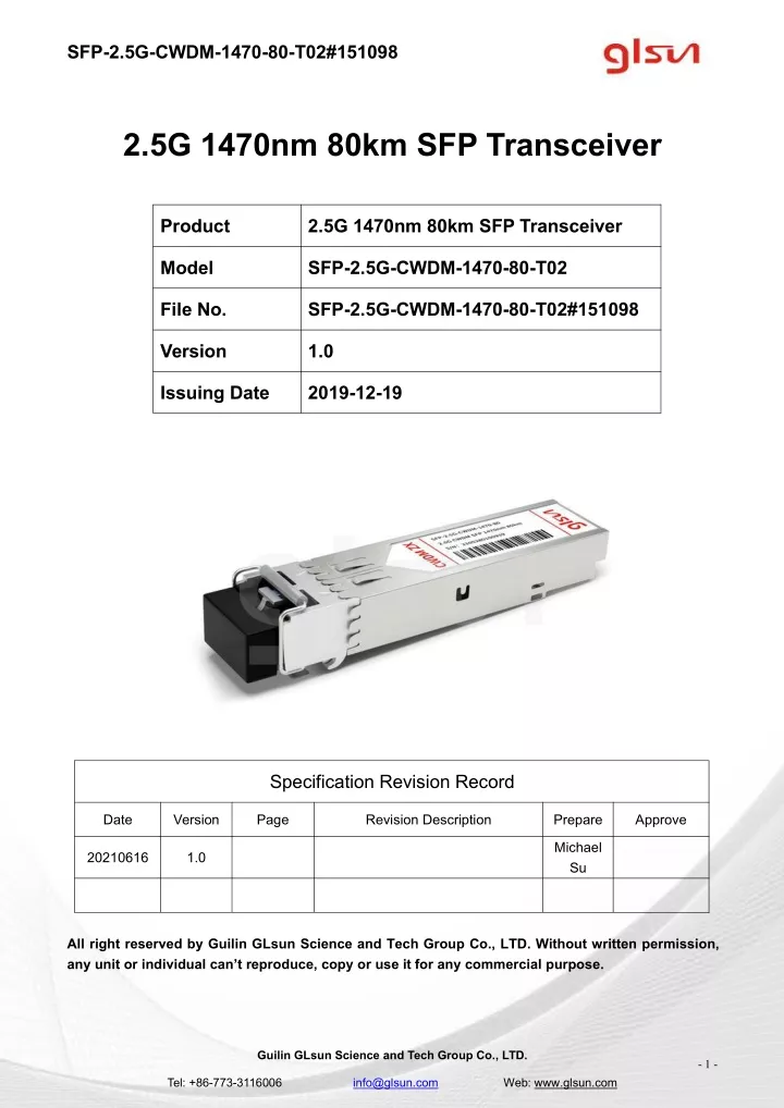 sfp 2 5g cwdm 1470 80 t02 151098