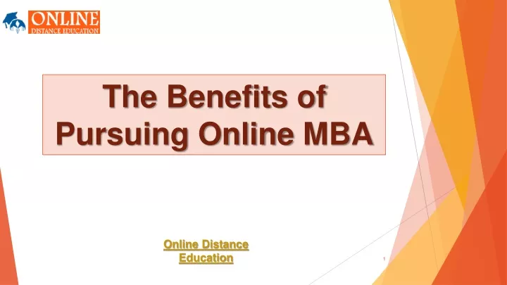 the benefits of pursuing online mba