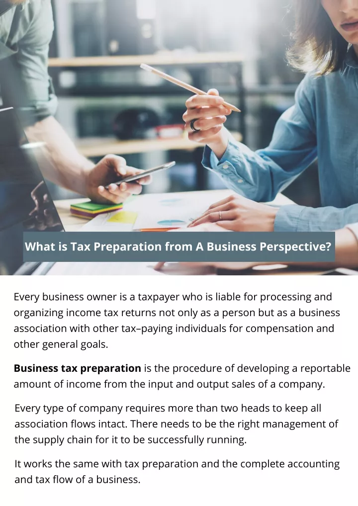 what is tax preparation from a business