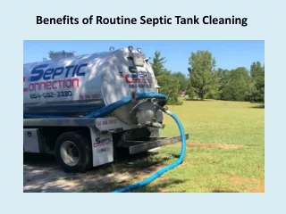 Benefits of Routine Septic Tank Cleaning