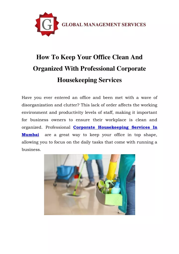 how to keep your office clean and