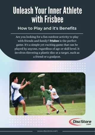 Unleash Your Inner Athlete with Frisbee: How to Play and its Benefits