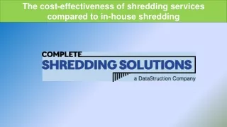 the cost effectiveness of shredding services