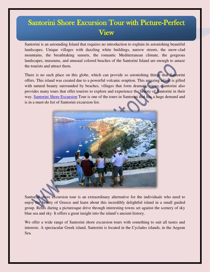 santorini shore excursion tour with picture